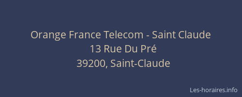 Orange France Telecom - Saint Claude