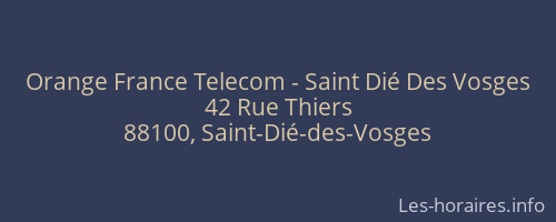 Orange France Telecom - Saint Dié Des Vosges