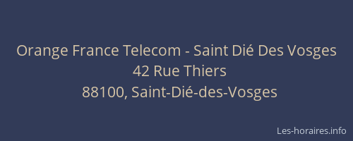 Orange France Telecom - Saint Dié Des Vosges