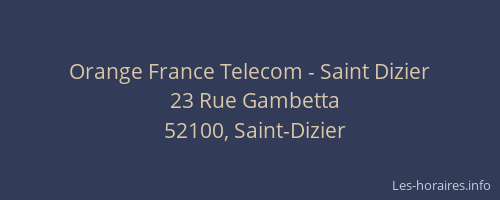 Orange France Telecom - Saint Dizier