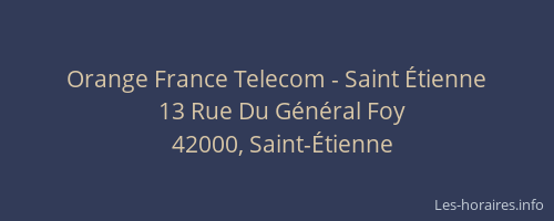 Orange France Telecom - Saint Étienne