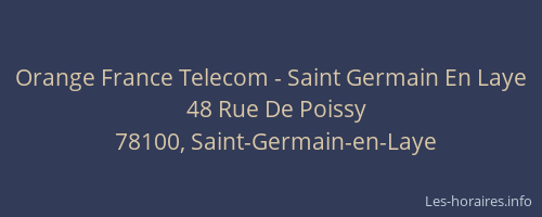 Orange France Telecom - Saint Germain En Laye