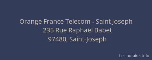 Orange France Telecom - Saint Joseph