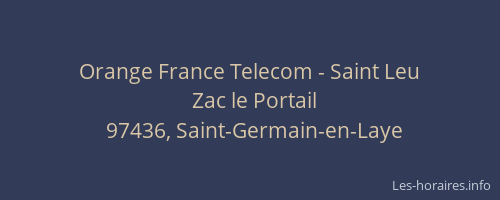 Orange France Telecom - Saint Leu