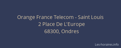 Orange France Telecom - Saint Louis