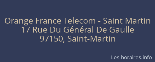 Orange France Telecom - Saint Martin