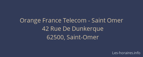 Orange France Telecom - Saint Omer