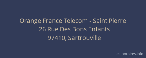 Orange France Telecom - Saint Pierre