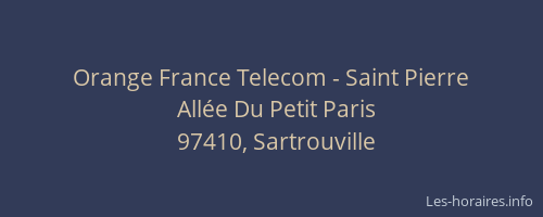 Orange France Telecom - Saint Pierre