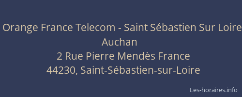 Orange France Telecom - Saint Sébastien Sur Loire Auchan