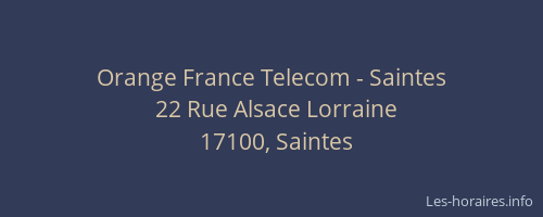 Orange France Telecom - Saintes