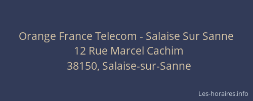 Orange France Telecom - Salaise Sur Sanne