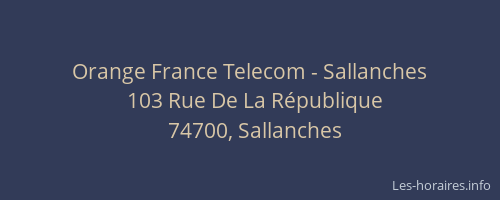 Orange France Telecom - Sallanches