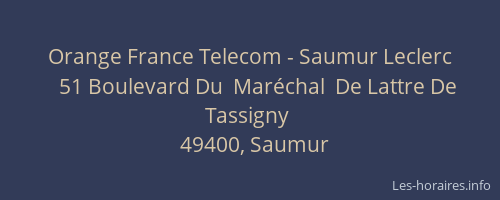 Orange France Telecom - Saumur Leclerc