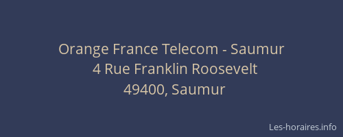 Orange France Telecom - Saumur