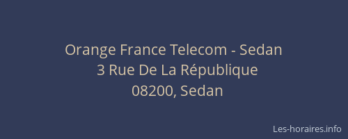 Orange France Telecom - Sedan