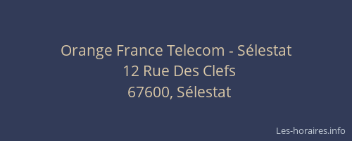 Orange France Telecom - Sélestat