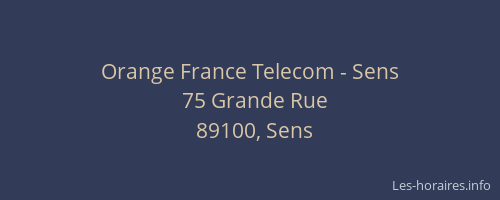 Orange France Telecom - Sens