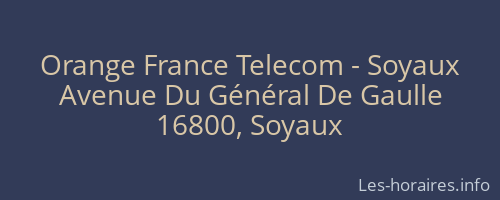 Orange France Telecom - Soyaux
