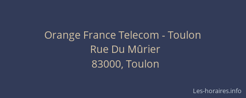 Orange France Telecom - Toulon