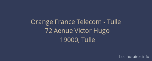 Orange France Telecom - Tulle
