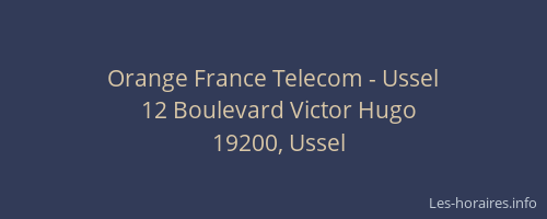 Orange France Telecom - Ussel