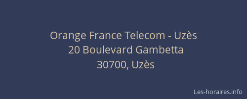 Orange France Telecom - Uzès