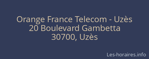 Orange France Telecom - Uzès