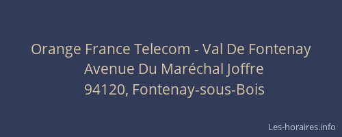 Orange France Telecom - Val De Fontenay
