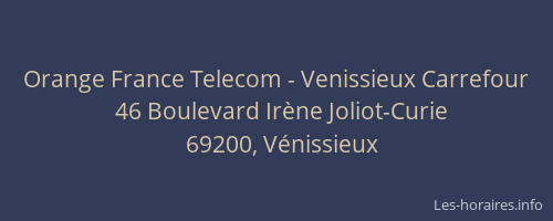 Orange France Telecom - Venissieux Carrefour