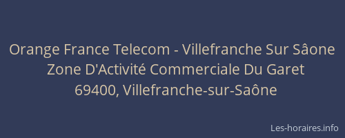 Orange France Telecom - Villefranche Sur Sâone