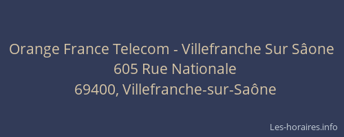 Orange France Telecom - Villefranche Sur Sâone