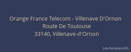 Orange France Telecom - Villenave D'Ornon