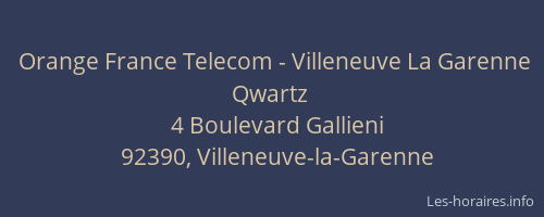 Orange France Telecom - Villeneuve La Garenne Qwartz