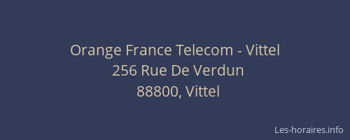 Orange France Telecom - Vittel