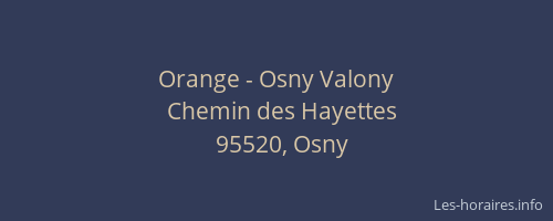 Orange - Osny Valony