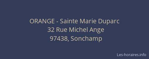 ORANGE - Sainte Marie Duparc