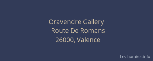 Oravendre Gallery