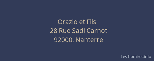 Orazio et Fils