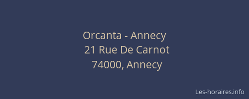 Orcanta - Annecy