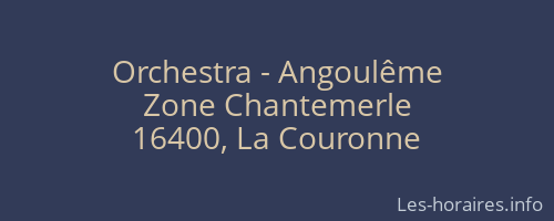 Orchestra - Angoulême