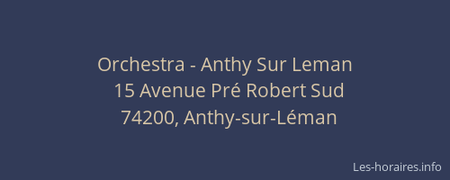 Orchestra - Anthy Sur Leman