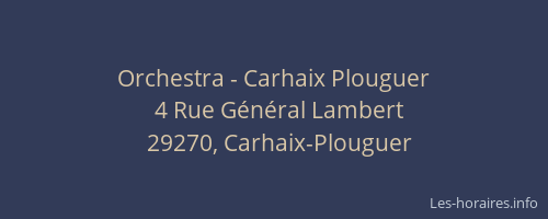 Orchestra - Carhaix Plouguer
