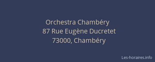 Orchestra Chambéry