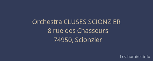 Orchestra CLUSES SCIONZIER