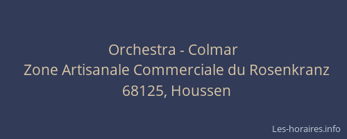 Orchestra - Colmar