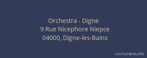 Orchestra - Digne