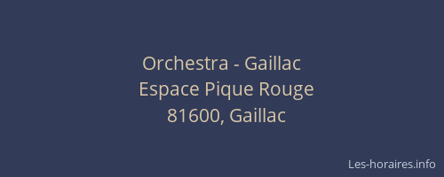 Orchestra - Gaillac