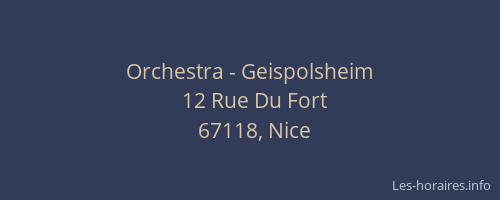 Orchestra - Geispolsheim