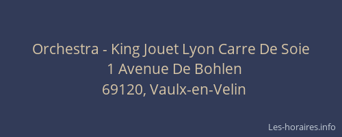 Orchestra - King Jouet Lyon Carre De Soie